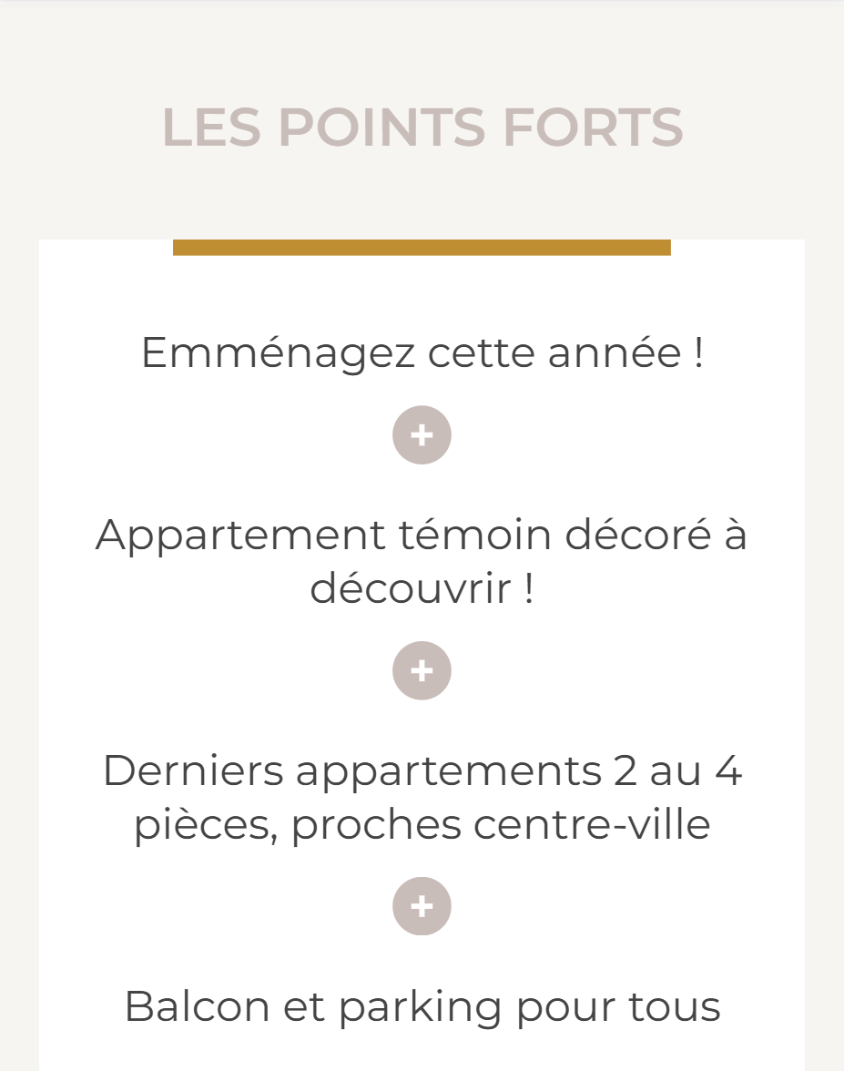 Les Points Forts - Emménagez cette année !